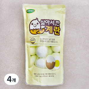 자연애찬 삶아서 깐 계란 1kg, 4개