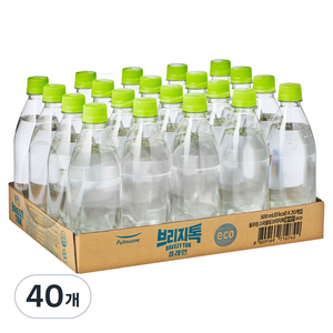 브리지톡 풀무원 탄산음료 플레인 eco 무라벨, 500ml, 40개