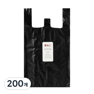 에스디 A급마트용봉투 흑색, 15L, 200개