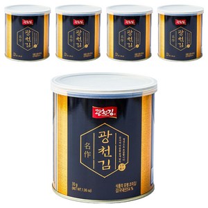 광천김 명작 캔김, 30g, 5개