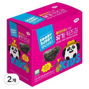 푸디버디 올리브유로 구운 유기 키즈김, 유기원초/올리브유, 20g, 2개