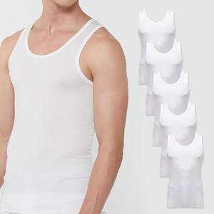 보디가드 남성용 통기성 순면 나시 런닝 5매입