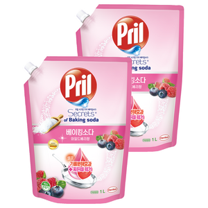 프릴 시크릿오브 베이킹소다 주방세제 와일드베리 향, 1L, 2개