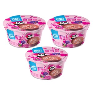 푸디버디 핑크 퐁당 라면 컵 80g, 3개
