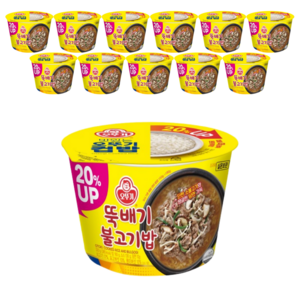 오뚜기 뚝배기 불고기밥 컵밥, 320g, 12개