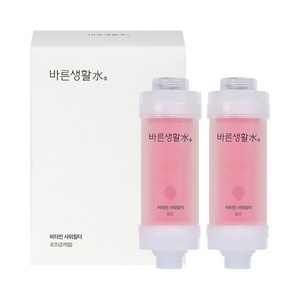 바른생활수 비타민 샤워필터, 로즈, 2개