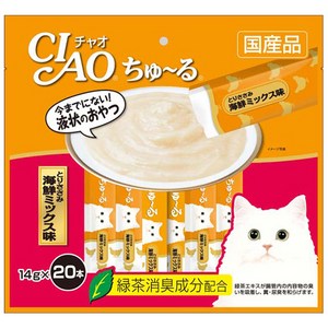 챠오츄르 고양이 짜먹는 간식, 혼합맛(닭가슴살/해..., 14g, 1개