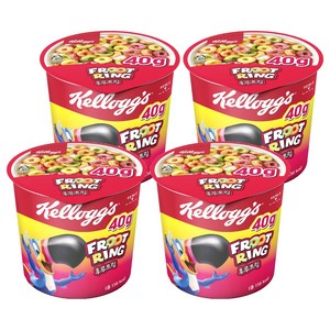 후루트링 컵 시리얼, 40g, 4개