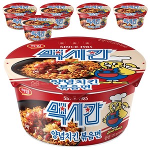 맥시칸 하림 양념치킨 볶음면 127g, 6개