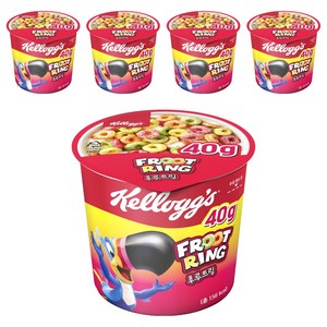 후루트링 컵 시리얼, 40g, 5개