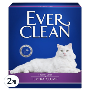 2025 NEW 에버크린 엑스트라 클럼프 벤토나이트 고양이 모래, 8.5kg, 은은한 향, 2개