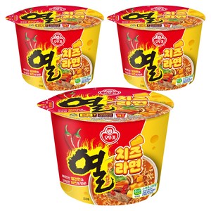오뚜기 열치즈라면 용기 100g, 3개