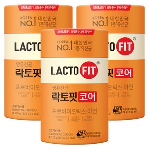 락토핏 정품 코어 유산균 60p, 2g, 180개