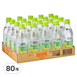 브리지톡 풀무원 탄산음료 레몬 유라벨, 500ml, 80개