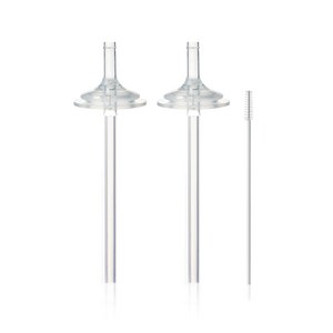 하이비 2단계 간편 빨대꼭지 2개 + 빨대 2개 + 세척솔 세트, 1세트