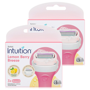 인튜이션 레몬 베리 브리즈 여성 제모기 면도날 리필, 3개입, 2개