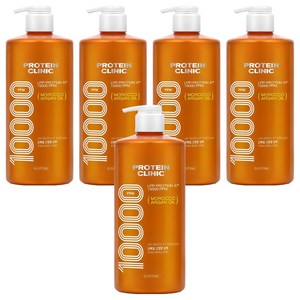 엘라스틴 프로틴클리닉 10000 단백질 고영양 샴푸 플로럴 머스크 향, 1L, 5개