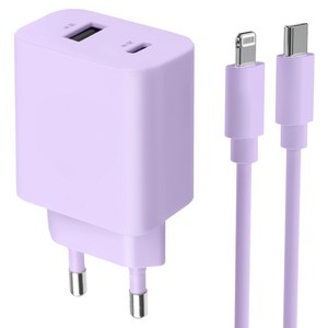 모잇 PD25W 2포트 PPS 초고속충전기 + 8핀 라이트닝 아이폰 케이블 1.3m