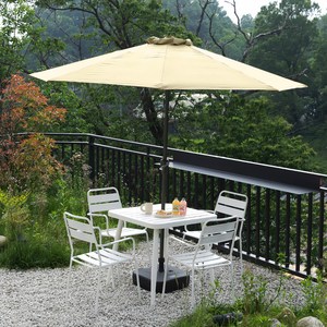 웰퍼니쳐 비바 야외 파라솔 + 테이블 + 의자 4인 세트 방문설치