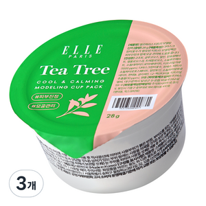ELLE PARIS 에스테틱 컵 모델링팩 티트리&쿨, 1개입, 3개