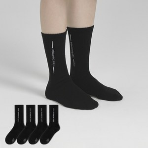 뉴발란스 라인 로고 장목 양말 4켤레