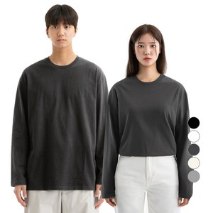 네이븐 남녀공용 20수 루즈핏 긴팔티 NAB8T1