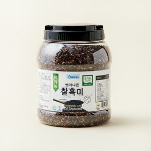 유기농 씻어나온 찰흑미, 2.2kg, 1통