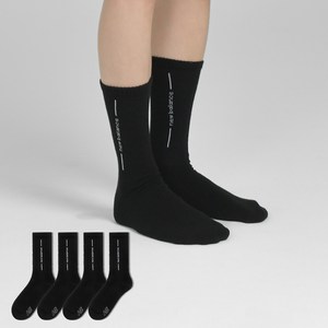 뉴발란스 라인 로고 장목 양말 4켤레