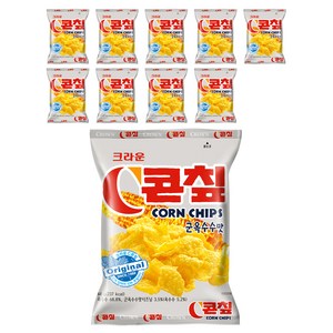 크라운 C콘칲 스낵, 44g, 10개