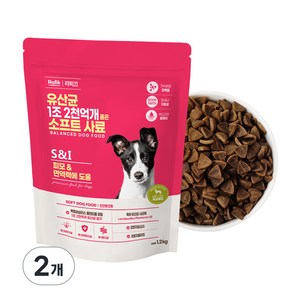 라피끄 강아지 유산균 1조 2천억개 품은 소프트 사료, 피부/피모, 1.2kg, 2개