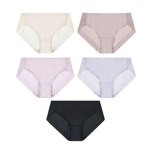 디에스도씨 여성용 통기성 모달 노라인 햄팬티 D-2504 5종 세트
