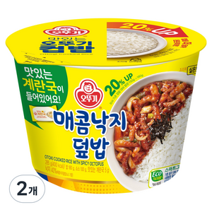 오뚜기 즉석국 컵밥 매콤낙지덮밥, 285g, 2개
