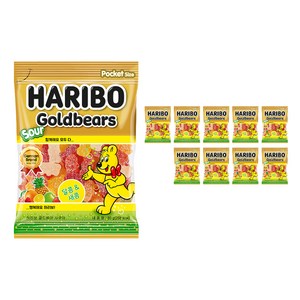 하리보 골드베어 사우어, 80g, 10개
