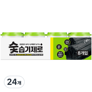 피죤 숯 습기제로 제습제 본품, 300g, 24개