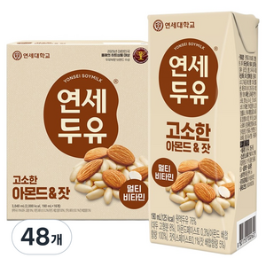 연세두유 고소한 아몬드 앤 잣, 190ml, 48개