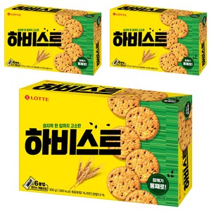 롯데웰푸드 하비스트 오리지널, 300g, 3개
