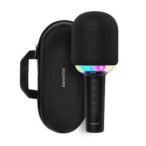 스마텍 무선 LED 노래방 마이크 + 휴대용 파우치 세트