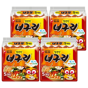 농심 얼큰한 너구리 120g, 20개, (5개입 X 20개 X 1)