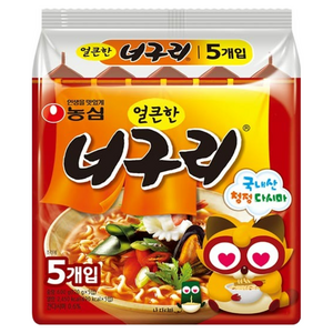 농심 얼큰한 너구리 120g, 5개, (5개입 X 5개 X 1)