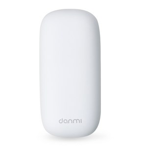 단미 조약돌 USB 충전식 손난로 보조배터리 5000mAh + 전용 파우치, pebble, 화이트