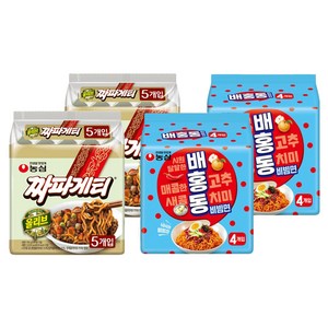 배홍동 비빔면 137g 8p + 짜파게티 140g 10p