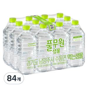 풀무원샘물 생수 무라벨, 1L, 84개