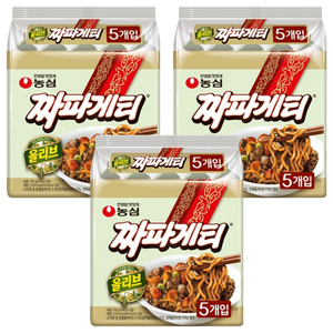 농심 짜파게티 140g, 15개, (5개입 X 3팩)