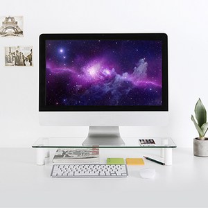 무아스 높이조절 강화유리 모니터 받침대