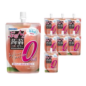 오리히로 곤약젤리 제로 칼로리 복숭아맛, 130g, 8개