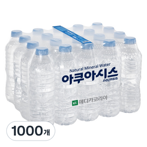 아쿠아시스 무라벨 생수, 500ml, 1000개