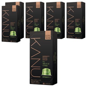 카누 바리스타 머신 전용 캡슐커피 세레니티문디카페인, 9.5g, 10개입, 6개