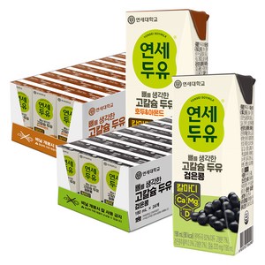 연세두유 뼈를 생각한 고칼슘 검은콩 24p + 호두 앤 아몬드 24p, 190ml, 48개