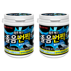 롯데웰푸드 확 깨는 졸음번쩍 껌 울트라 파워, 80g, 2개