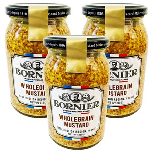 보르니에르 홀그레인 머스타드, 210g, 3개